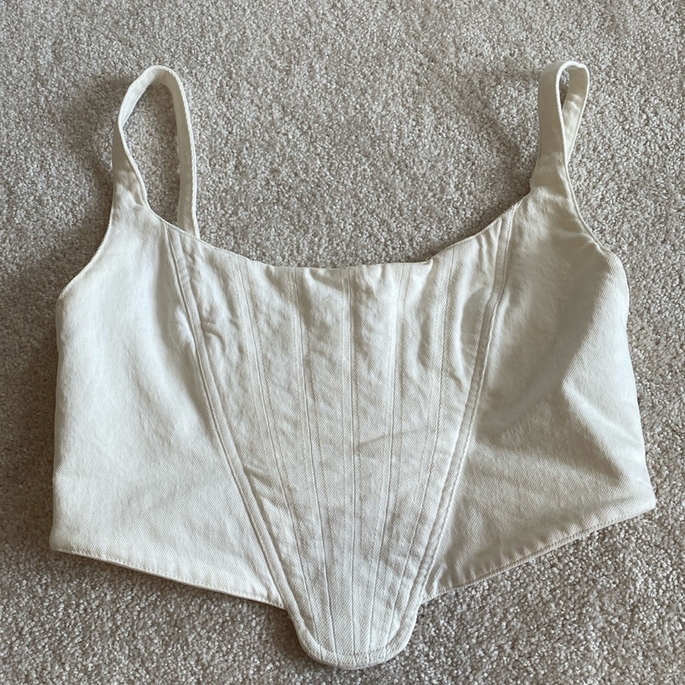 2/15$ Zara crop bustier top